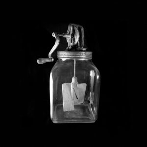 Old-Fashioned Glass Butter Churn Image